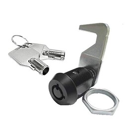 Homak Toolbox Lock Replacement Tubular Cam Lock 2 Keys Per Lock 12-3 Key Pull 90 Degree"Black" (1 1/2", 90 Degree, Black; 2 PCS)