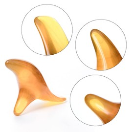 Broman Reflexology Tool - Trigger Point Massage Tool, Perfect for Full Body Massage, Ideal as Foot Massager and Hand Massager, Small Yet Mighty, Amber-Color