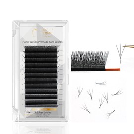 Costory Volume Eyelash Extensions 3D Easy Fan Lashes Self Fanning False Lash Clover W-shaped Premade Fans Eyelash Extensions Supply Black (0.07 C Curl 8-15mm Mixed)