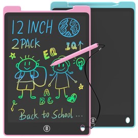 GUYUCOM Pack of 2 Children's Drawing Board 12 Inch Children's Toy from 2 3 4 5 6 Years Old Boy Girl, Writing Board, Painting Board, Children's Toy and Birthday Gifts