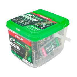 Timco - C2 Strong-Fix Multi-Purpose Premium Screws - PZ - Double Countersunk - Yellow (Size 4.0 x 80-400 Pieces)