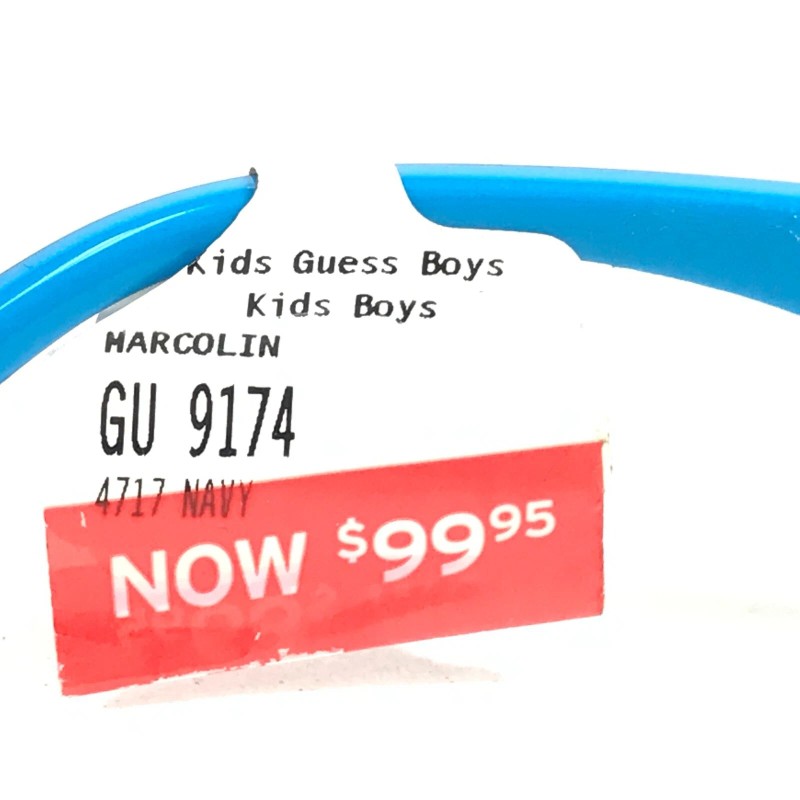 Guess GU9174 090 Kids Eyeglasses Frames Black Blue Square Half