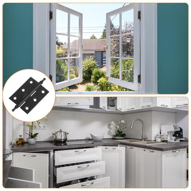 sourcing map 2Pcs 2 x 0.91 Inch Door Hinge Solid