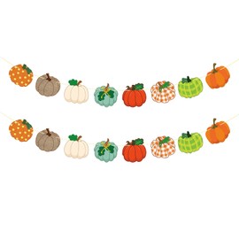 YQUQWN Fall Pumpkin Banner Fall Decorations for Home No DIY Little Pumpkin Birthday Banner for Autumn Harvest Thanksgiving Wall Decor Party Decorations Supplies Favors