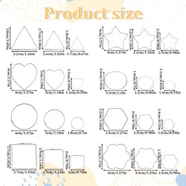 24 Piece Mini Cookie Cutter Set with Box, Stainless Steel Cookie Cutter Set, Fruit Veggie Tiny Polymer Clay Cutters, Geometric Shapes Molds & Stamp, Round Star Triangle Flower Heart Oval Square
