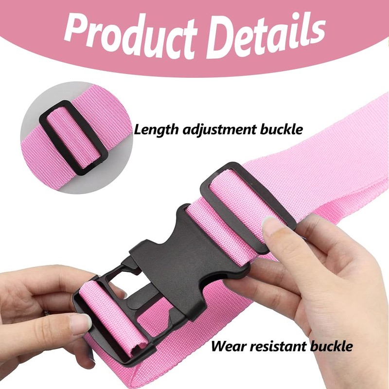 Luggage Straps - Suitcase Straps, Adjustable Luggage Belt, Thickened Packing