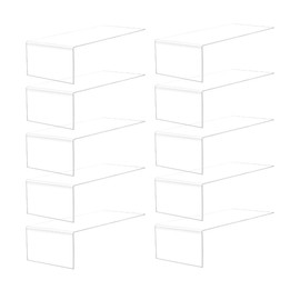 Marketing Holders 10 Pack Acrylic Retail Shelf Sign Holder 5" Wide by 3" High for Product Information Inventory Name Tags and UPC Labels Clear Side Loading Moveable Shelving Talker
