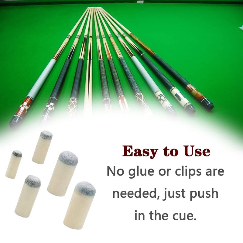 OHAOLYLE 100 Pcs Pool Cue Tips Push-in Snooker Cue Tip