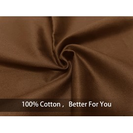 iMaylex Soft 100% Egyptian Cotton Zipper Pillow Case, Cozy and Lightweight Pillowcase, Set of 2, Coffee, Queen, 20" x 30"