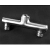 Double Shower Head Manifold Brushed Nickel