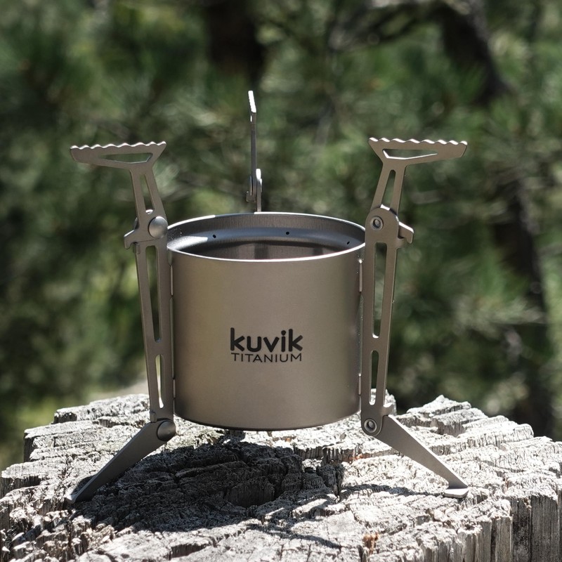 Kuvik Titanium Alcohol Stove with Stand