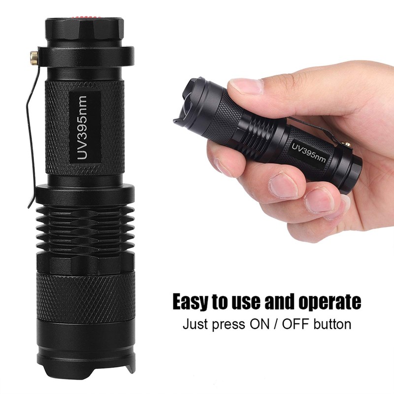 EVTSCAN UV Flashlights 395/365 nM - UV Ultra LED Flashlight