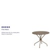 Flash Furniture 35.25" Round Steel Flower Print Patio Dining Table