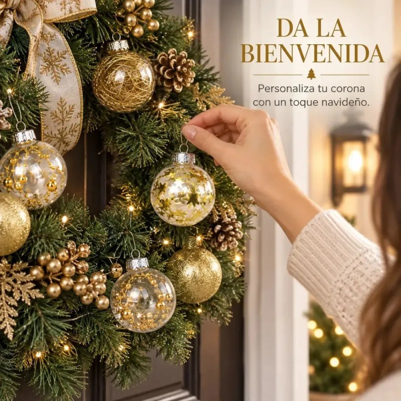 Cmtop - Kit De 24 Esferas Navideñas De 6 cm