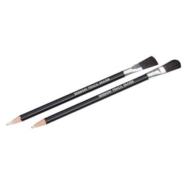 Derwent 2305809 - Goma de borrar para lápices, 2 unidades, punta de lápiz y pincel, borrado preciso, calidad profesional
