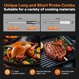 Inkbird Int-12-bw Termómetro de Cocina Inalámbrico Inteligente con Bluetooth y WIFI para Carne y Barbacoa                                             