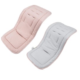 Miracle Baby Baby Stroller Pad, Universal Cotton Cushion Padding Reversible Seat Liner Prams Buggy Carseat Travel for Infants Newborns Babies Kids (grey+pink)