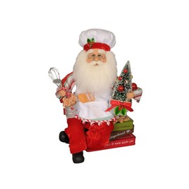 Karen Didion Originals Baking Traditions Santa Figurine, 13 Inches