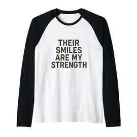 Their Smiles are My Strength. Vintage Family Quote. Raglan Baseball Tee