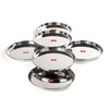 Sumeet Stainless Steel Heavy Gauge Deep Wall Dinner Plates with