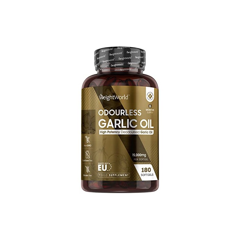Garlic Capsules Odourless High Strength 45,000mg – 180 Softgels (Upto