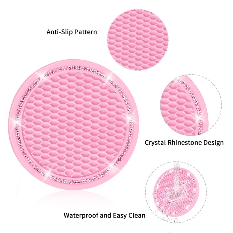 COCASES Car Coasters, 4 Pack Universal Vehicle Bling Car Coaster,