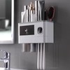 Wall Mounted Toothbrush Holder Multi Function Magnetic Absorption Bathroom Storage