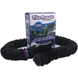 NOGGLE Turbo Power, 8ft - Kids Personal Air Conditioning System, Made in USA - Directs Cool Air to Backseat, Air Conditioning Vent Hose with Powered Fan, Making The Back Seat Cool Again - Black
