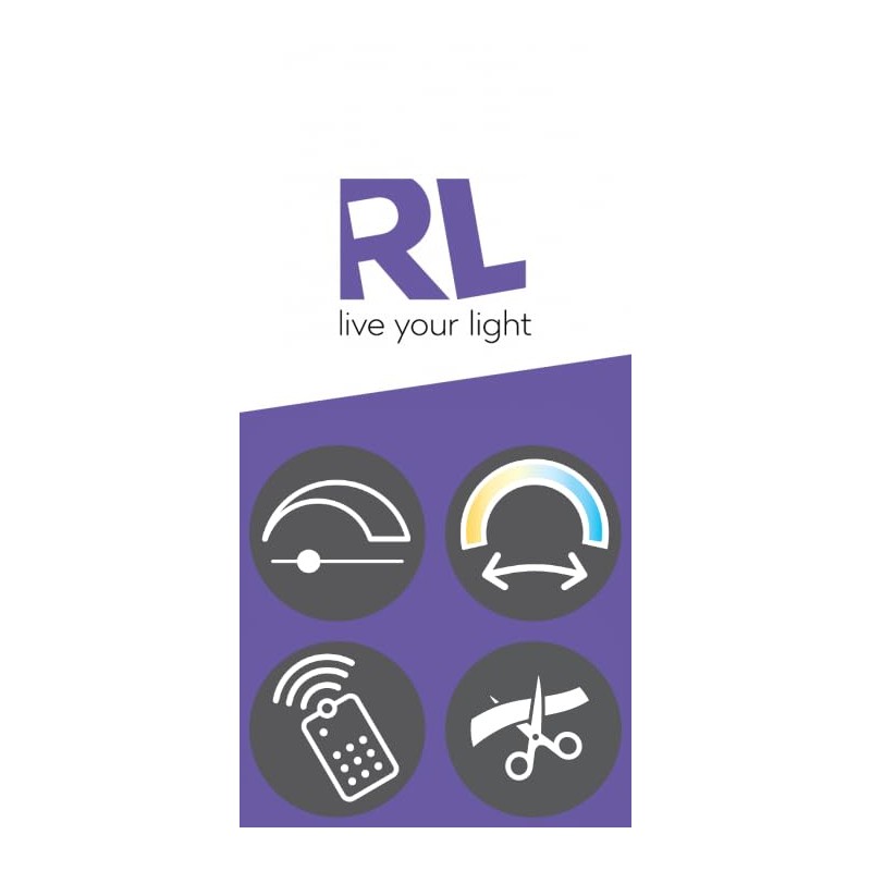 Reality Leuchten R65565102 LED Strip Chip Plastic Black with 17.5