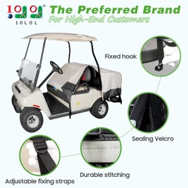 10L0L Universal Golf Cart Seat Covers 4-Passenger, Waterproof Dustproof UV Resistant, Heavy-Duty All-Weather Protection for Club Car EZGO Yamaha and Most Golf Carts
