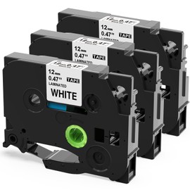 Upwinning TZe-231 12mm Kompatibel mit Brother P-touch Bänder 12mm Weiß TZ Tape 12mm 0.47 TZe231 AZe231 P touch Schriftband für Brother Beschriftungsgerät Ptouch H105 1010 H107 1000 1005 1280 D400 1250