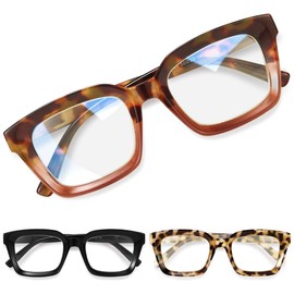 miyya Oprah Style Reading Glasses for Women, Cheaters Eyeglasses, Oversized Blue Light Readers, Fashion Eye Glasses