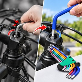 9-Piece Allen Key Set – Long Arm L-Wrench Hex Key Kit, 1.5mm to 10mm for Bicycle Repair, Furniture Assembly, and DIY Maintenance