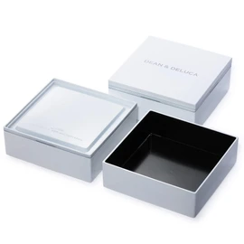 Dean & Deluca 3-Tier Small White Box Lunch Box Picnic Outdoor 13.5 x 13.5 x 15 cm