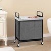 STORAGE MANIAC STORAGE MANIAC Rolling Laundry Basket with Wheels 2-Section