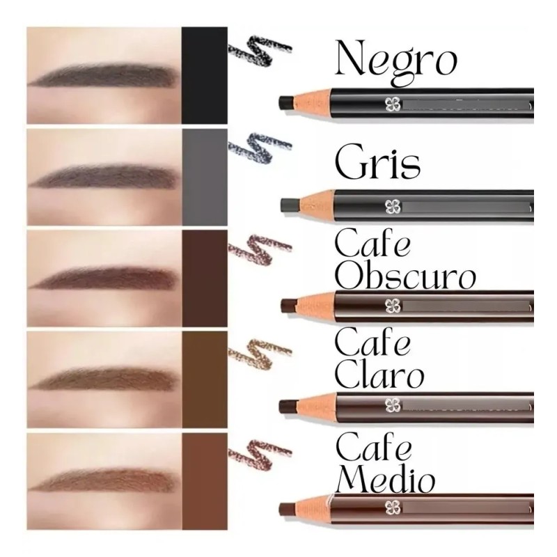 3 Lápiz Para Diseño Delineado De Cejas Microblading Colores Color