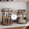 HOOBRO Spice Rack, Kitchen Rack, 2-Tier Height Adjustable, Rotating Spice