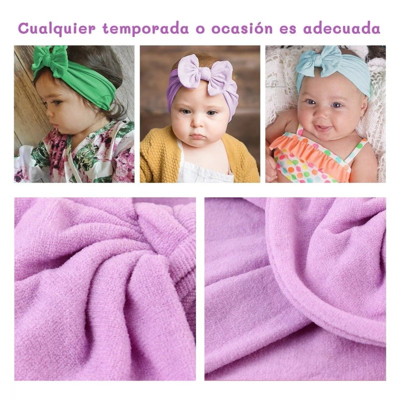 INGX BABY 16 Piezas Diademas De Lazo De Nailón Para