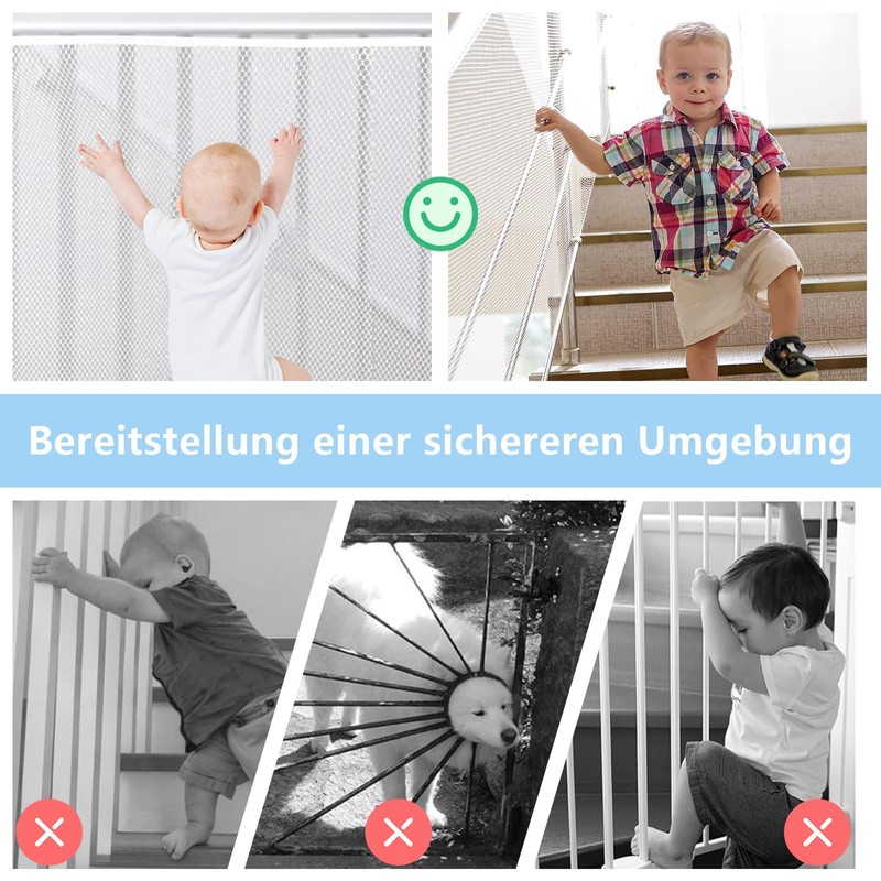 Stair Safety Net for Children, Thickened Safety Net Stairs with