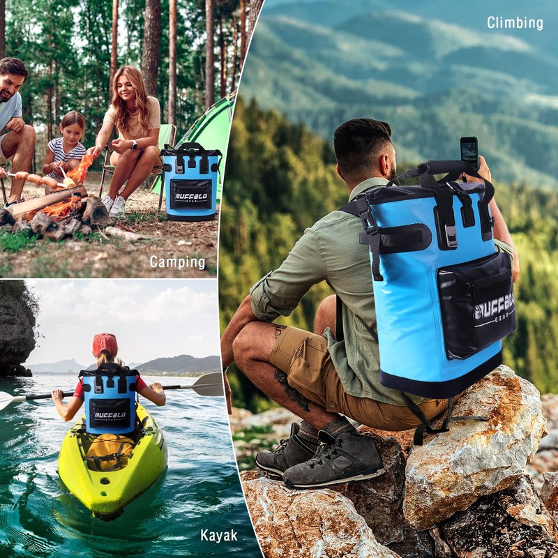 Buffalo Gear Cooler Backpack,18L Leakproof Cooler Bag Insulated Cooler for