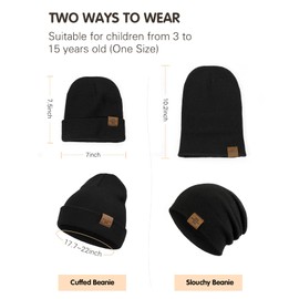 Wmcaps Children's Boys Warm Soft Winter Hats for Girls Toddler Baby Double Layer Knitted Hat Children, Balsam Orange