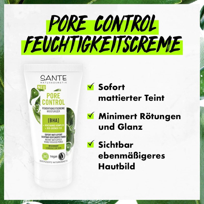 SANTE Naturkosmetik Pore Control Moisturising Cream - 50 ml -