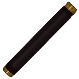 Westbrass D12106-62 ½” x 6" IPS Brass Pipe Nipple, Matte Black