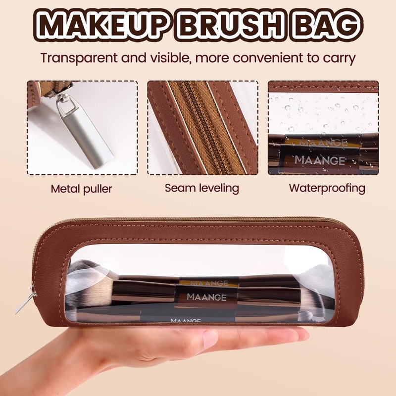 MAANGE 13 Pcs Foundation Makeup Brush Set With Bag, Make