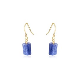 Kyanite Raw Nugget Earrings in 14k Gold Fill