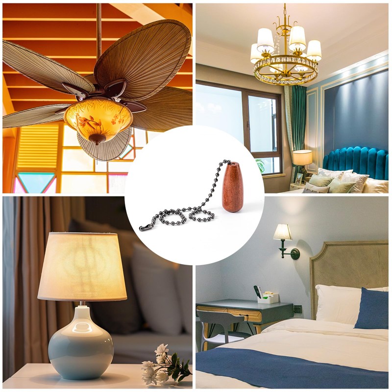 2pcs Ceiling Fan Pull Chain Extensions, 13 Inch Ceiling Fan