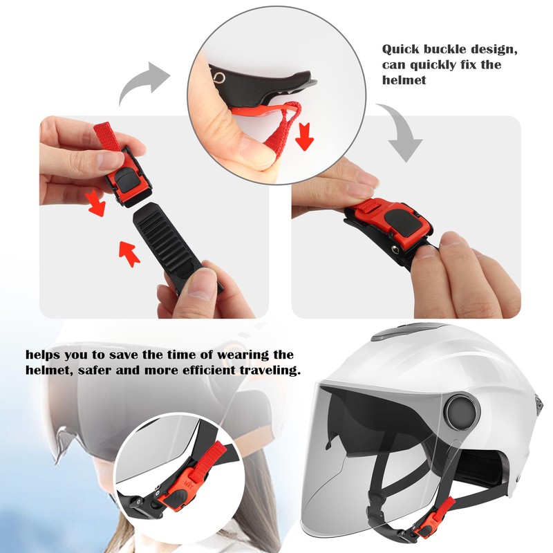Motorcycle Helmet Quick Release Buckle Kit,Stainless Steel Motorcycle Helmet Strap