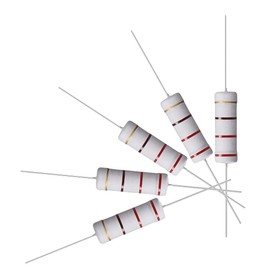 uxcell 10Pcs 220 Ohm Resistor, 5W 5% Tolerance Metal Oxide Film Resistors, Axial Lead, Flame Proof for DIY Electronic Projects and Experiments