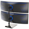 VIVO Dual Vertically Stacked Ultra-Wide Monitor Desk Stand with Glass