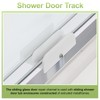 M6219 Sliding Shower Door Bottom Track (2-Piece Set, White) 1/2-inch